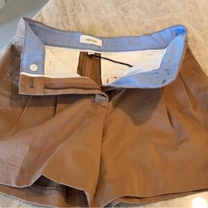 Aritzia High Waist Khaki Shorts